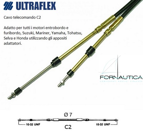 Cavo telecomando ultraflex - telecomando, c2