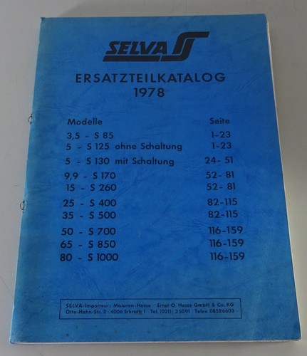 Catalogo ricambi selva motore - selva,